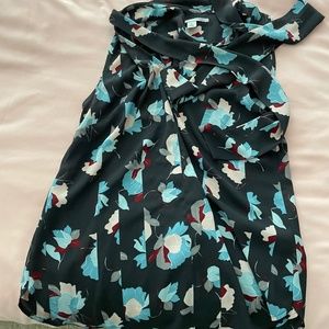 Halogen tie-front floral blouse